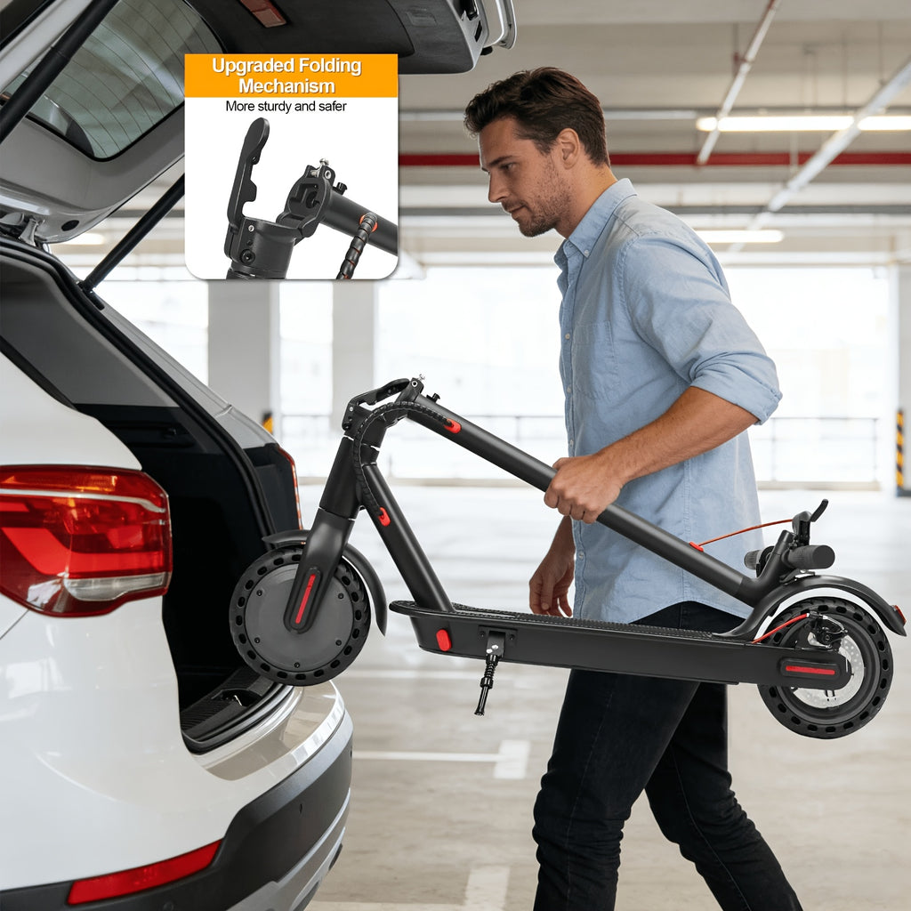 Foldable Adult Electric Scooter 350W Powerful Motor, 19MPH Top Speed, 7.8AH Large Capacity Battery 25KM Long Distance Range, Smart APP Connect Control Lightweight Portable Urban Commuter Electric Kick Scooter for Daily City Riding