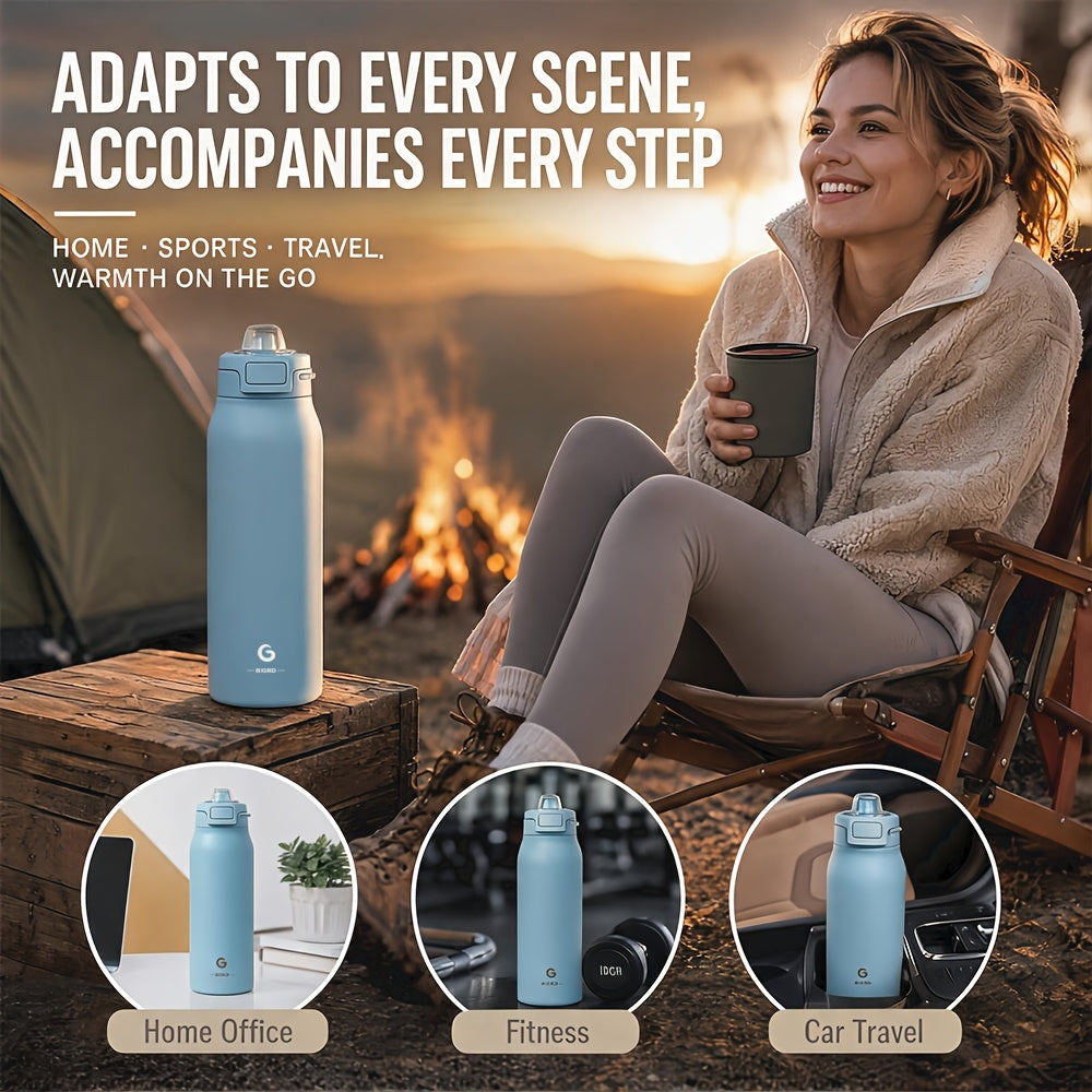 BIGRD 32.46oz Large-capacity Insulated Water Bottle, Double-layer Vacuum Leak-proof Drinking Bottle, Reusable Travel Cup, Suitable for Outdoor Sports and Daily Use