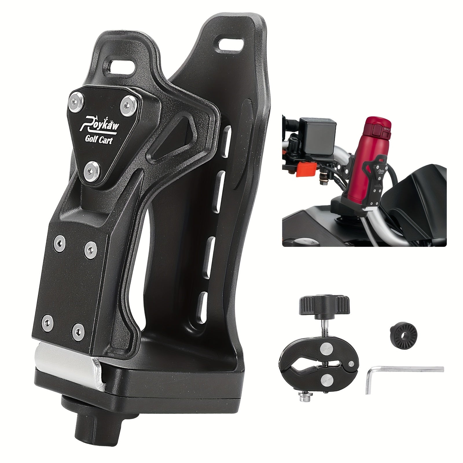 Adjustable Motorcycle Cup Holder, Upgraded Bicycle Cup Holder, Bicycle Water Cup Holder, Suitable for Handlebars And Frames Of Scooters, Strollers, ATVs, Wheelchairs, Tractors, Maximum Load Capacity 32oz