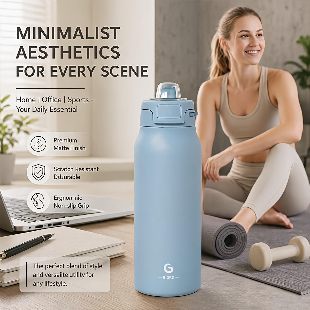 BIGRD 32.46oz Large-capacity Insulated Water Bottle, Double-layer Vacuum Leak-proof Drinking Bottle, Reusable Travel Cup, Suitable for Outdoor Sports and Daily Use