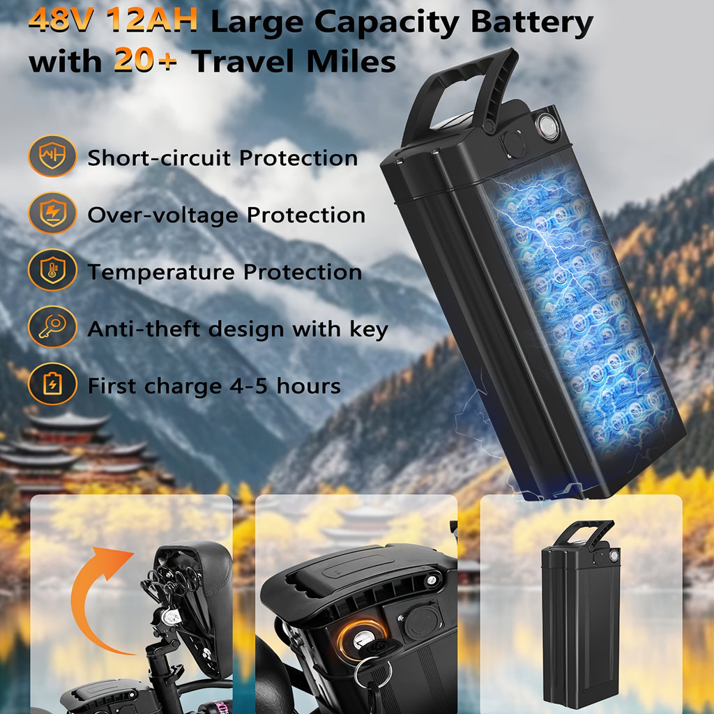 City Commuter, Fast Speed Folding Electric Bike - Powerful Motor, 14-Inch Tires, Commuter-Friendly, Lightweight, Long-Lasting Battery