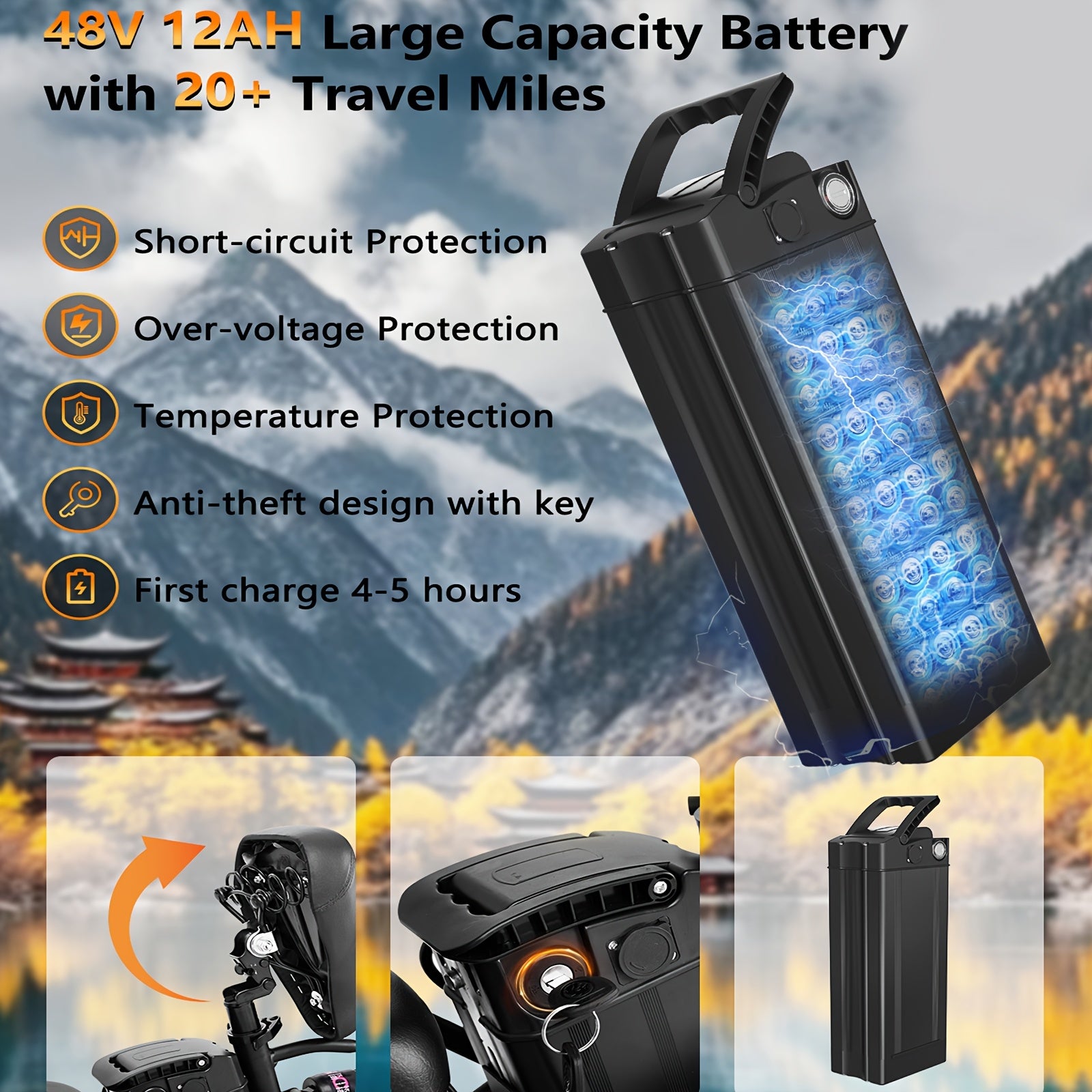 City Commuter, Fast Speed Folding Electric Bike - Powerful Motor, 14-Inch Tires, Commuter-Friendly, Lightweight, Long-Lasting Battery