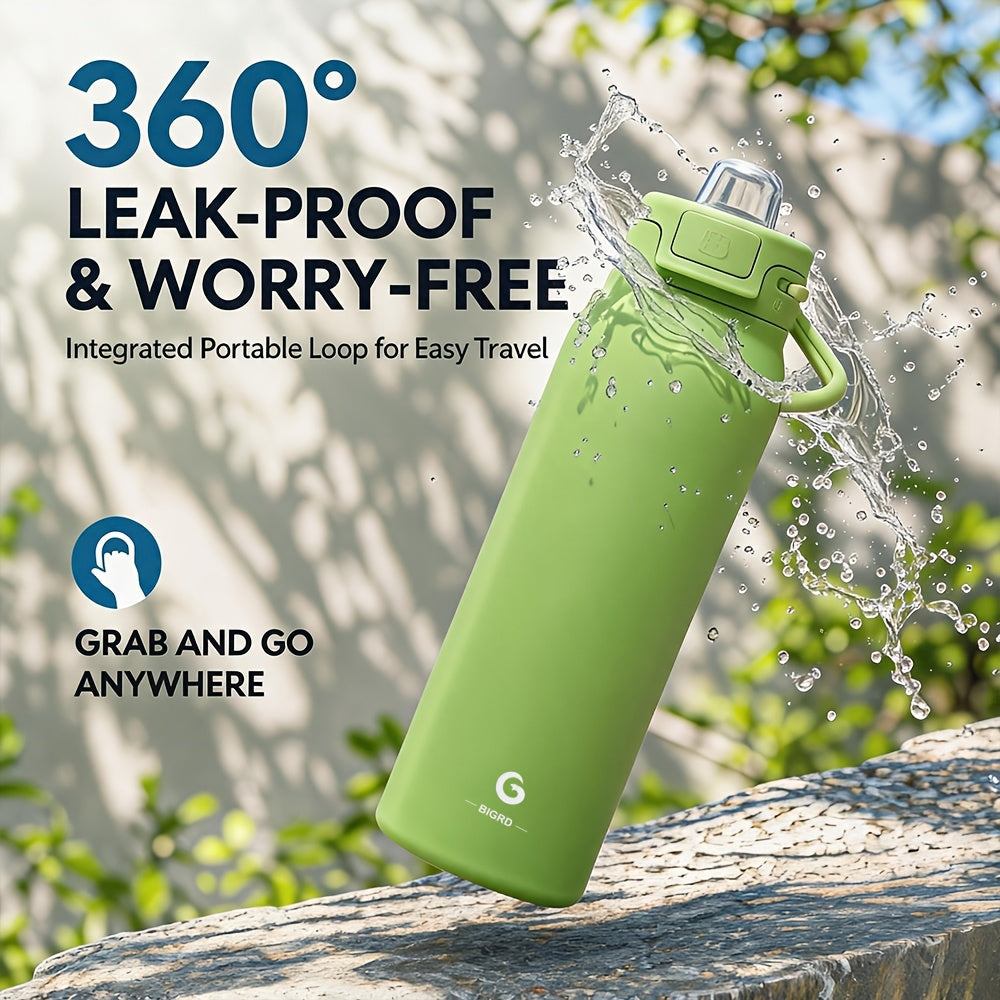 BIGRD 32.46oz Outdoor Camping Vacuum Insulated Flask, Leak-Proof Double Wall Water Bottle, Keeps Hot And Cold for Hiking Backpacking Adventure Travel