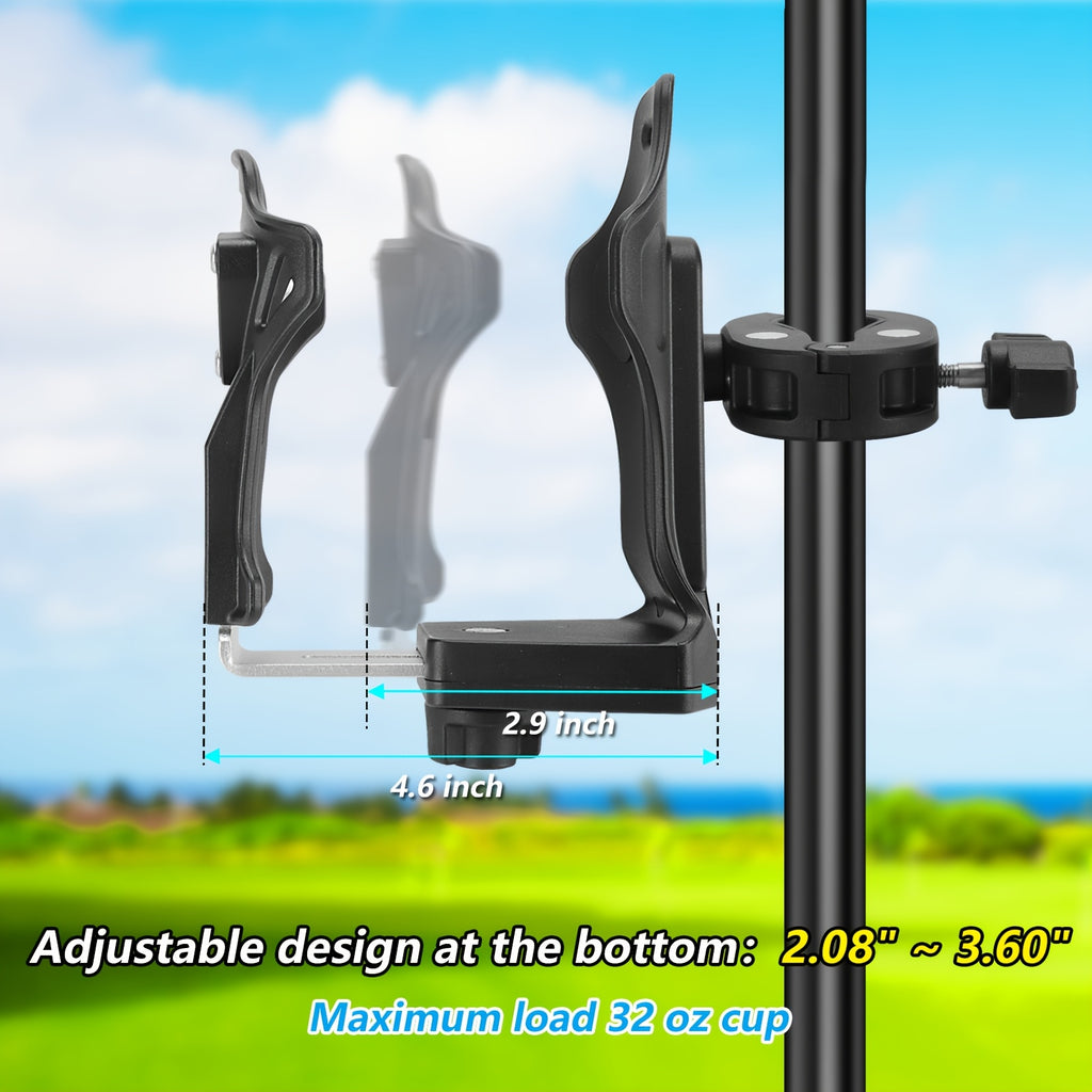 Adjustable Motorcycle Cup Holder, Upgraded Bicycle Cup Holder, Bicycle Water Cup Holder, Suitable for Handlebars And Frames Of Scooters, Strollers, ATVs, Wheelchairs, Tractors, Maximum Load Capacity 32oz