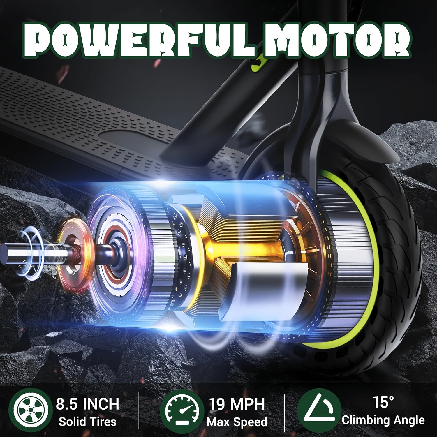 Foldable Adult Electric Scooter 350W Powerful Motor, 19MPH Top Speed, 7.8AH Large Capacity Battery 25KM Long Distance Range, Smart APP Connect Control Lightweight Portable Urban Commuter Electric Kick Scooter for Daily City Riding