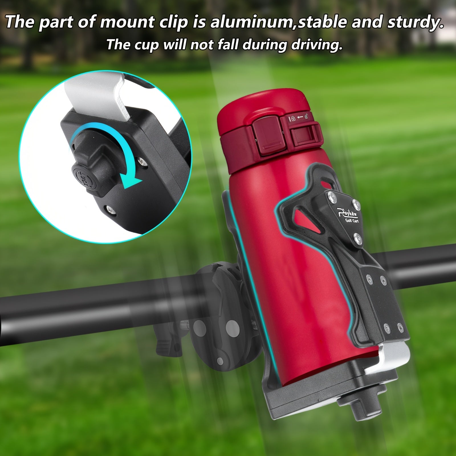 Adjustable Motorcycle Cup Holder, Upgraded Bicycle Cup Holder, Bicycle Water Cup Holder, Suitable for Handlebars And Frames Of Scooters, Strollers, ATVs, Wheelchairs, Tractors, Maximum Load Capacity 32oz
