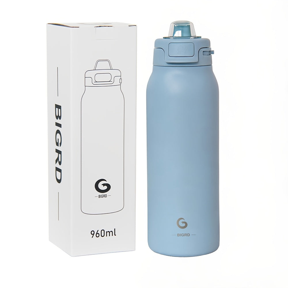 BIGRD 32.46oz Outdoor Camping Vacuum Insulated Flask, Leak-Proof Double Wall Water Bottle, Keeps Hot And Cold for Hiking Backpacking Adventure Travel