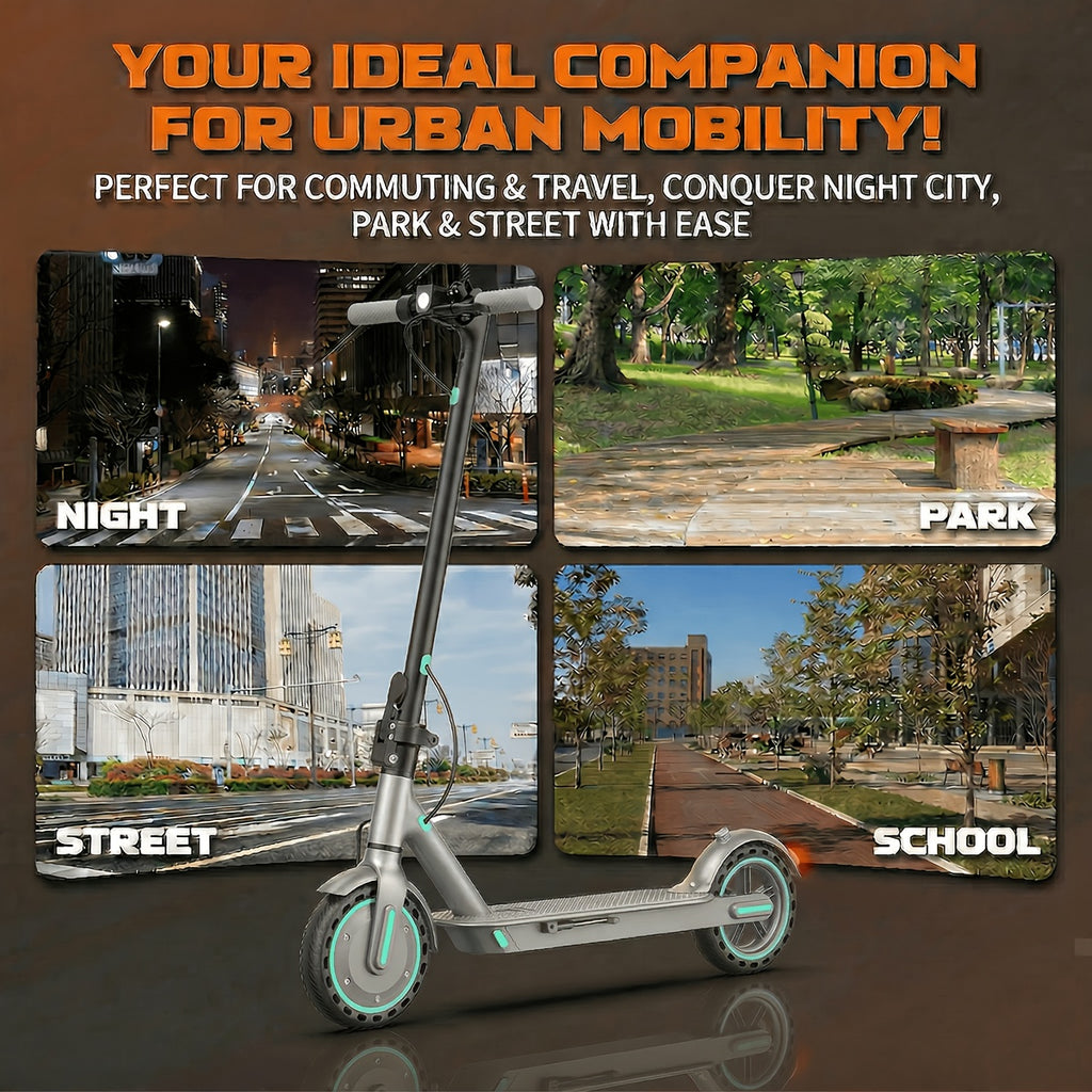 350W Foldable Commuter Electric Scooter, Top Speed Of 19MP\u002FH And 20 KM Range, 8.5-inch Solid Tire, Smart LED Display, Dual Brake System, Lightweight Quick-Folding Electric Scooter, Suitable for Commuting And Daily Travel Use, Ideal Gift for Birthdays