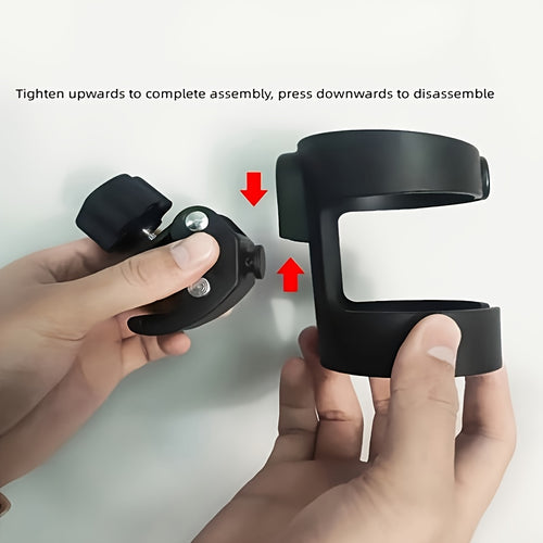 1 Universal Rotating Cup Holder, 360-Degree Rotating Base, Durable Black Cup Holder, Outdoor Riding And Walking Additions, Holiday Gifts
