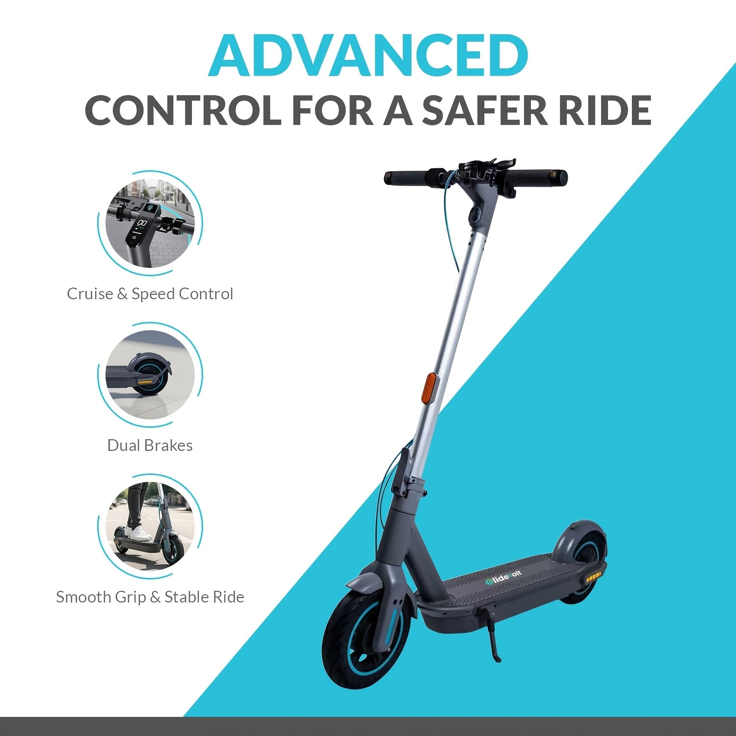 Volt City 350W High-Power Motor 20 MPH Electric Scooter, Foldable, for Adults, 40-Mile Range