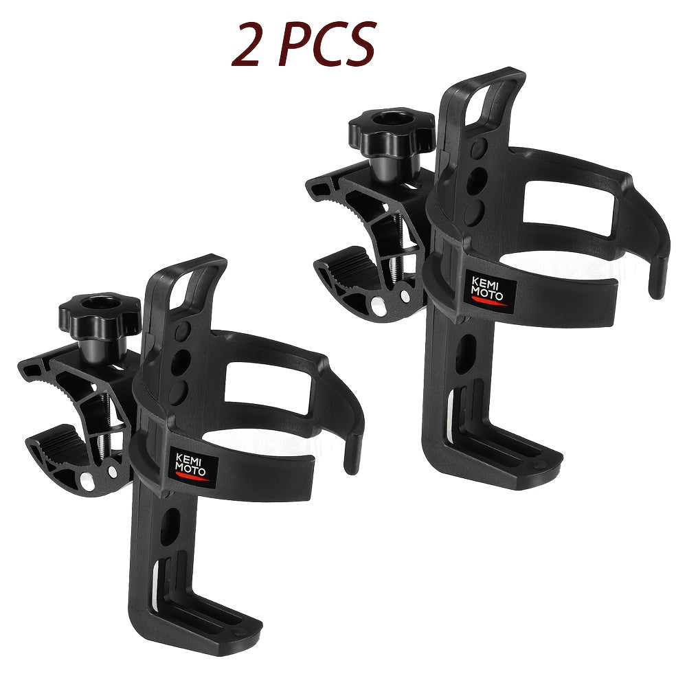 Universal ATV Cup Holder Motorcycle Bottle Holder Universal Drink Holder with 0.6-1.56in Metal Clamp for 20oz Bottle for Bike Boat Stroller Walker Wheelchair Scooter Golf Cart Motorcycle Handbar Accessories