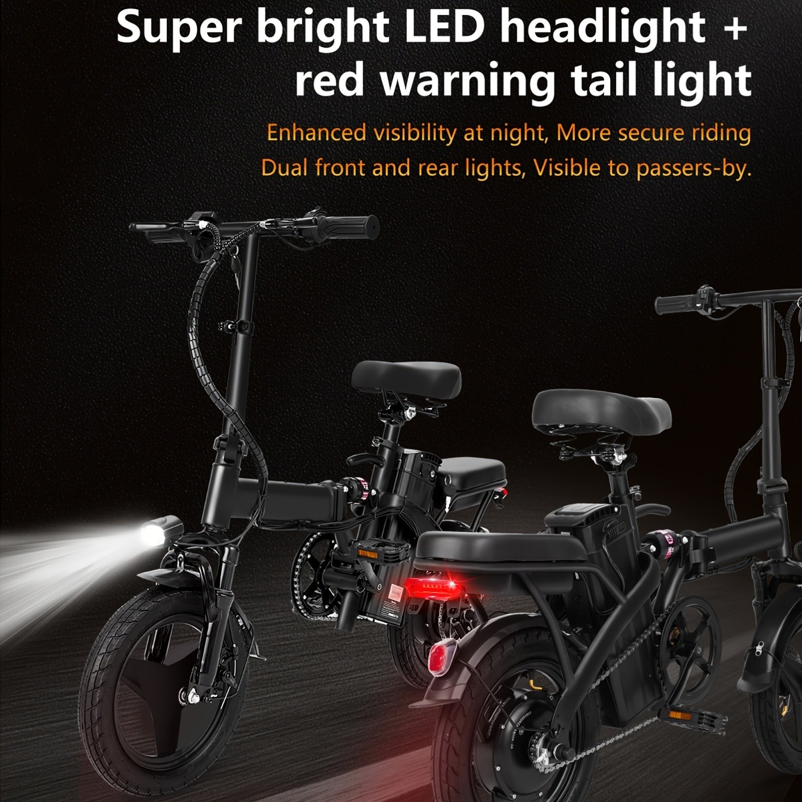City Commuter, Fast Speed Folding Electric Bike - Powerful Motor, 14-Inch Tires, Commuter-Friendly, Lightweight, Long-Lasting Battery