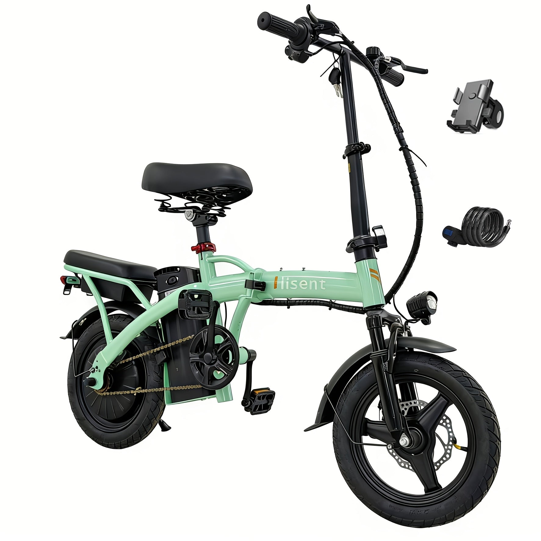 Hisent Electric Scooter, 500W Brushless Motor, Speed 16-19mph, Dual Suspension System, Full Shock Absorption, 48V 10AH-17.5AH Battery (optional), 15-35 Miles Range, 14-inch High-quality Tires